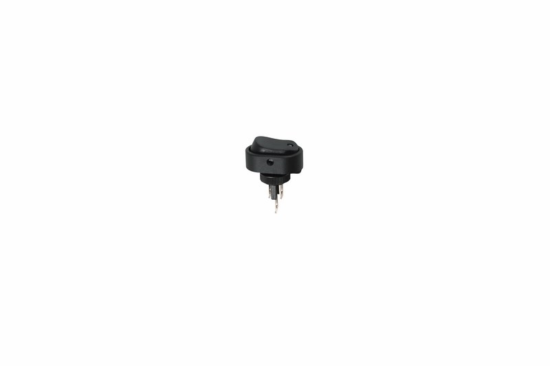 Выключатель клавишный Rexant 12V 20А (3с) ON-OFF черный ОВАЛ с зеленой LED подсветкой