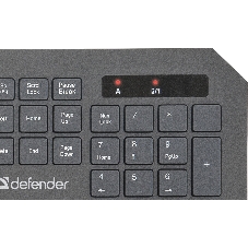 Комплект клавиатура+мышь Defender Berkeley C-925 беспроводной, USB, 1600 DPI, чёрный