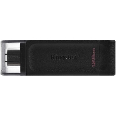 Флешка USB Kingston DataTraveler DT70 (DT70/128Gb), 128Gb, USB Type-C 3.2, R/W 70/45, черный