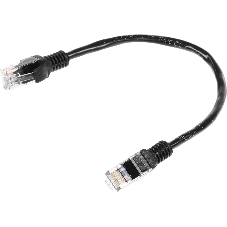 Патч-корд UTP Cablexpert cat.5e 0.25м, литой, многожильный, черный