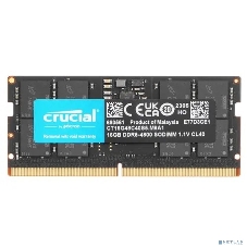 Оперативная память Crucial, DDR5, 16GB (1x16 GB), 4800 MHz, CL40, SO-DIMM