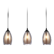 Светильник Ambrella light TR3537/3 BK/SM/FR черный/дымчатый/белый матовый E27/3 max 40W 640*120*820