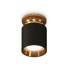 Светильник Ambrella Light XS6302161 SBK/PYG черный песок/золото желтое полированное MR16 GU5.3 (N6905, C6302, N6113)