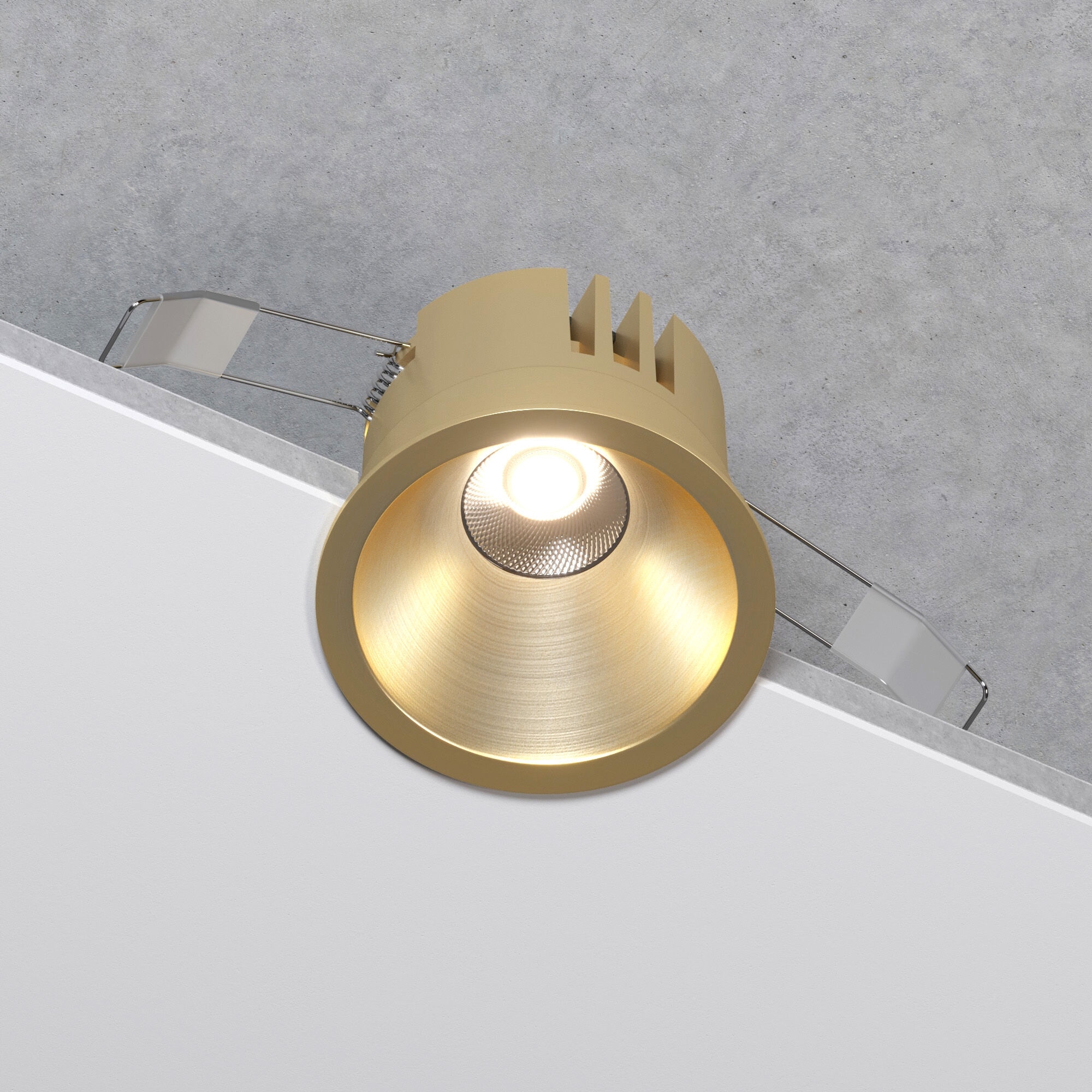 25071/LED 15W 4000K / светильник встраиваемый светодиодный / латунь