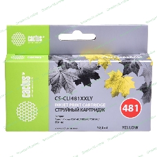 Картридж струйный Cactus CS-CLI481XXLY желтый (12мл) для Canon Pixma TR7540/TR8540/TS6140/TS8140