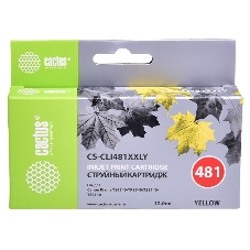 Картридж струйный Cactus CS-CLI481XXLY желтый (12мл) для Canon Pixma TR7540/TR8540/TS6140/TS8140 Картридж струйный Cactus CS-CLI481XXLY желтый (12мл) для Canon Pixma TR7540/TR8540/TS6140/TS8140