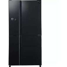 Холодильник Sharp SJWX99ABK черный четырехкамерный 423/227л морозилка снизу, No Frost, Side by Side