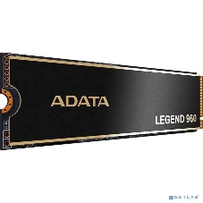 Накопитель SSD ADATA LEGEND 960, 1Tb, PCIe 4.0 x4, M.2 2280, NVMe, R/W 7400/6000, с радиатором