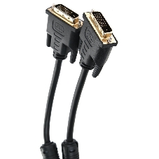 Кабель DVI-D--DVI-D Dual link 25M/25M, экран, феррит.кольца, 1.8м Telecom TCG441D-1.8M