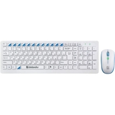 Комплект клавиатура+мышь Defender Skyline 895 беспроводной, USB, 2000 DPI, белый