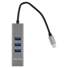 Переходник Telecom USB 3.1 Type-C -->RJ-45 1000Mbps +3 USB3.0, Aluminum Shell, 0.2м Telecom TA311C