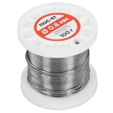 Припой Rexant ПОСу 95-5, 500г, Ø2мм, (олово 95%, сурьма 5%), бессвинцовый, ГОСТ 21931-76, катушка