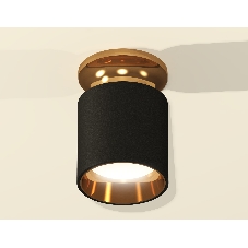 Светильник Ambrella Light XS6302161 SBK/PYG черный песок/золото желтое полированное MR16 GU5.3 (N6905, C6302, N6113)
