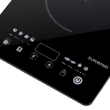 Плита настольная электрическая SunWind SCI-0502 чёрный, 1.4 кВт, индукция, конфорки - 1, стеклокерамика, сенсор