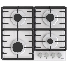 Газовая варочная панель Gorenje GT642AXW, 4 конфорки, закаленное стекло, белый