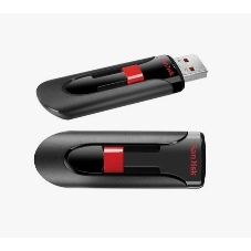 Флешка USB Sandisk CZ60 Cruzer Glide (SDCZ60-032G-B35), 32Gb, USB 2.0, R/W 30/8, черный/красный