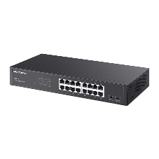 Коммутатор Mercusys MS116GS с 16 гигабитными портами для размещения на столе или в стойке