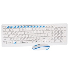 Комплект клавиатура+мышь Defender Skyline 895 беспроводной, USB, 2000 DPI, белый
