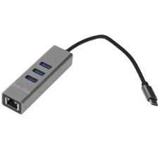 Переходник Telecom USB 3.1 Type-C -->RJ-45 1000Mbps +3 USB3.0, Aluminum Shell, 0.2м Telecom TA311C