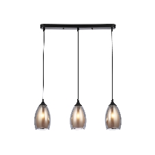 Светильник Ambrella light TR3537/3 BK/SM/FR черный/дымчатый/белый матовый E27/3 max 40W 640*120*820