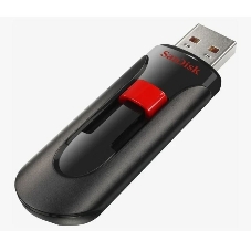 Флешка USB Sandisk CZ60 Cruzer Glide (SDCZ60-032G-B35), 32Gb, USB 2.0, R/W 30/8, черный/красный