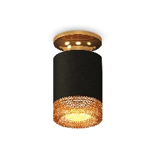 Светильник Ambrella Light XS6302162 SBK/PYG/CF черный песок/золото желтое полированное/кофе MR16 GU5.3 (N6905, C6302, N6154)