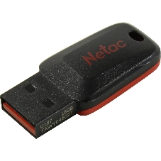 Флешка USB Netac U197 (NT03U197N-016G-20BK), 16Gb, USB 2.0, R/W 25/10, черный/красный