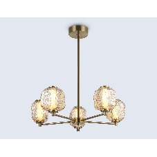 Светильник Ambrella light LH30104/5 SB/TI бронза/янтарь 27W 3000K D660*700