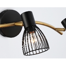 Светильник Ambrella light TR8661/3 BK/GD черный/золото E14/3 max 60W 550*100*170