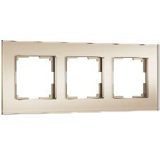 Рамка на 3 поста Senso (шампань, стекло soft-touch) W0033111