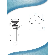 Раковина накладная на столешницу BAU Triangle 59х39, белая, выпуск клик клак, белый