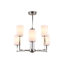 Люстра Ambrella light LH56211/6 SN/FR никель/белый матовый E27/6 max 60W D600*600