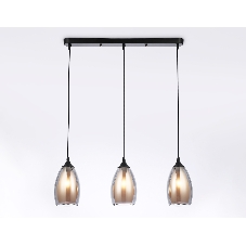 Светильник Ambrella light TR3537/3 BK/SM/FR черный/дымчатый/белый матовый E27/3 max 40W 640*120*820