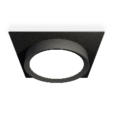 Комплект встраиваемого светильника Ambrella light XC8062002 SBK/PBK черный песок/черный полированный GX53 (C8062, N8113)
