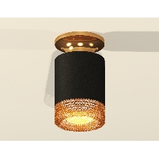 Светильник Ambrella Light XS6302162 SBK/PYG/CF черный песок/золото желтое полированное/кофе MR16 GU5.3 (N6905, C6302, N6154)
