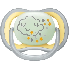 Пустышка для мальчиков Philips Avent ultra air night, с футляром для хранения и стерилизации, 2 шт, 18+ мес