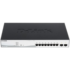 Коммутатор D-Link DGS-1210-10MP/F1A, 8×1 Гбит/с + 2×1 Гбит/с SFP, настраиваемый