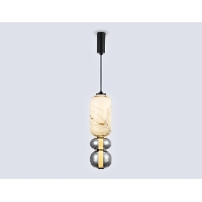 Подвесной светодиодный светильник Ambrella light LH11033 BK/MG/SM черный/мраморно-серый/дымчатый 18W 3000K D150*1900