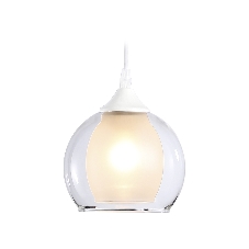 Светильник Ambrella light TR3538 WH/CL/FR белый/прозрачный/белый матовый E27 max 40W D130*800