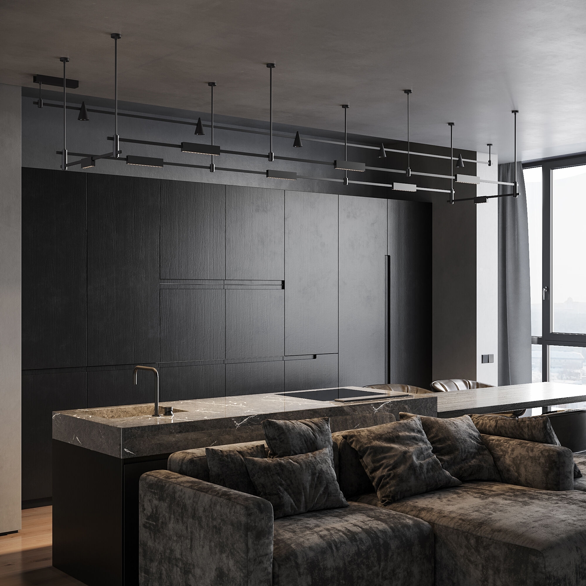 Трековый светильник 85120/01 6W 3000K  (чёрный) Esthetic Magnetic