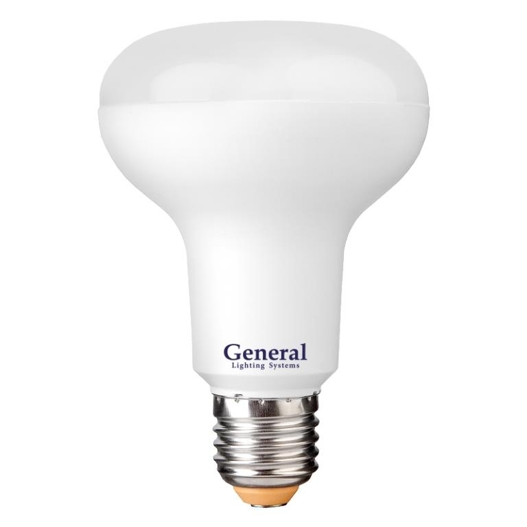 Лампа Светодиодная General  GLDEN-R80-10-230-E27-2700 1/10/100