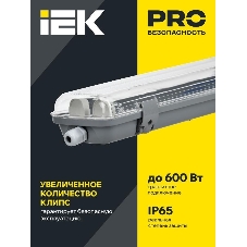 Светильник ДСП IEK LDSP0-2101-2X060-K01 2102 под LED лампу 2 х T8 600мм IP65