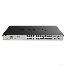 Коммутатор D-Link DGS-1026MP/B2A, 24×1 Гбит/с + 2×1 Гбит/с Combo, неуправляемый