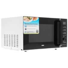 Микроволновая печь BBK 25MWC-992T/WB белый/черный, 25 л, 900 Вт, переключатели - кнопки, поворотный механизм