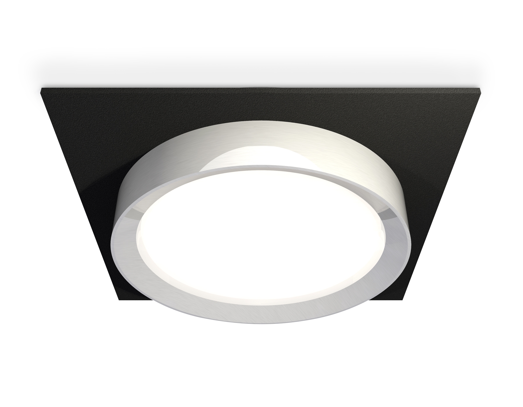 Комплект встраиваемого светильника Ambrella light XC8062003 SBK/PSL черный песок/серебро полированное GX53 (C8062, N8118)