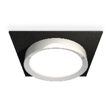 Комплект встраиваемого светильника Ambrella light XC8062003 SBK/PSL черный песок/серебро полированное GX53 (C8062, N8118)