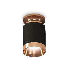 Светильник Ambrella Light XS6302180 SBK/PPG черный песок/золото розовое полированное MR16 GU5.3 (N6906, C6302, N6135)