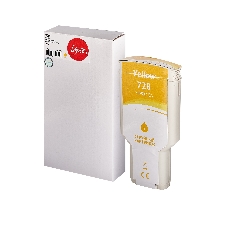 Картридж струйный Sakura F9K15A (№728 Yellow) для HP, желтый, 300 мл.