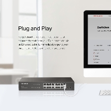 Коммутатор Mercusys MS116GS с 16 гигабитными портами для размещения на столе или в стойке