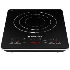 Плита настольная электрическая BRAYER BR2800 черный, 2.2 кВт, индукция, конфорки - 1, стеклокерамика, сенсор